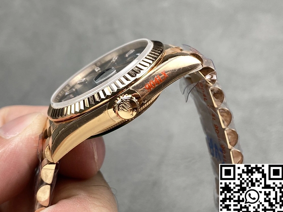 Tungsten Steel Rose Gold Rolex Date Dial v5 QF M128235-0085 Blue Day Factory 36mm 0312